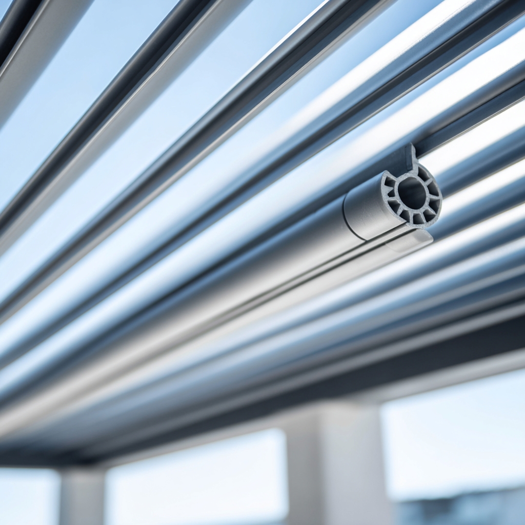 Pergola bioclimatique adossée avec lames orientables